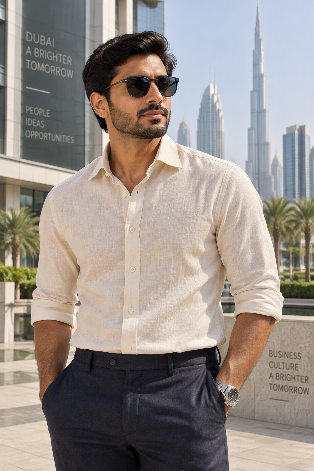 Linen Blend Executive Shirt